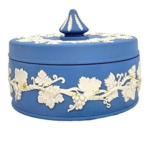 Blue Wedgwood vintage lidded jasperware porcelain collectible